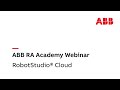 Webinar | RobotStudio® Cloud - the next step in virtual robotics