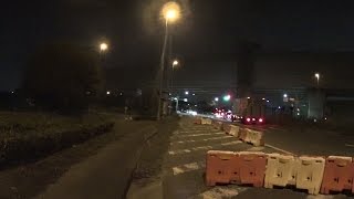 【自転車車載・深夜】八潮市八条白鳥交差点付近〜浮花橋付近(2016/09/26)