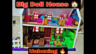 Big doll house unboxing and tour | Budget doll house  | Afrah Zain