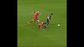 messi vs ribery dribbling each other in 2013