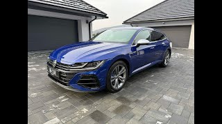 Arteon Shooting Brake R 320 KM Kubełki Kamery 360 Kubełki R Hak Harman Kardon Panorama Carbon Style