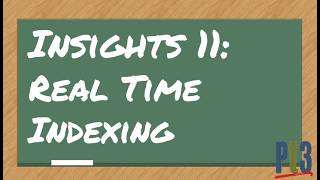 PeopleSoft Insights 11: Real Time Indexing