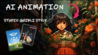 AI anime motion animation video tutorial in the style of Ghibli Studio