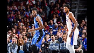 Joel Embiid Blows Past Mo Bamba for Dunk, Sixers Play Rapper Sheck Wes