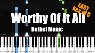 [Synthesia] Bethel Music - Worthy Of It All (Key of G) / Piano Easy Tutorial