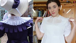 I Hand Embroidered a Frilly Regency Chemisette inspired by Little Dorrit | #RelaxedRegency