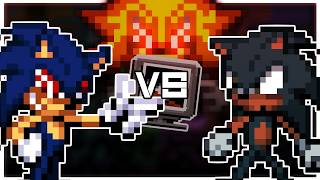 Extra Life Sonic VS Fleetway Sonic ｜ Sprite Animation by ⭕️Your Too Slow⭕️