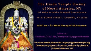 Šri Mahã Ganapati Abhishekam - 11 am EST - 01122025