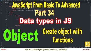 Create object type with functions | Part 34 | JavaScript | #SmartCode