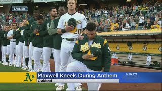 A's Catcher Becomes First MLB Player To Kneel During Anthem