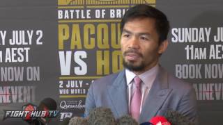 Manny Pacquiao has NO FEAR of getting KO’ed in Horn fight “Ive experienced that already!”