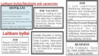 Laitkam byllai/ Multiple job vacancies