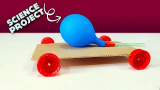 How to make a Simple Balloon Powered Car | DIY Air Powered Car | Science Project