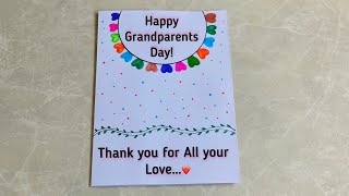 White paper Grandparents Day Card👵👴| Easy Card For Grandparents🥰Without glue | #shorts #ytshorts