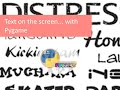 How to show text on the screen with Pygame (Python)
