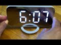 szelam digital alarm clock with adjustable brightness and 2 usb charging ports