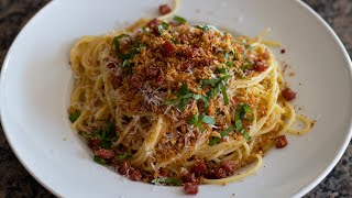 Spaghetti With Toasted Breadcrumbs - Pasta Pangrattato