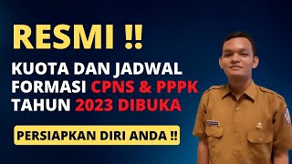 Resmi, Kuota Dan Jadwal Formasi CPNS PPPK Tahun 2023