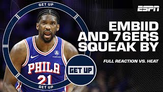 Joel Embiid 'IS NOT RIGHT!' Tim Legler not SOLD as 76ers SQUEAK by Heat to SECURE 7-seed | Get Up