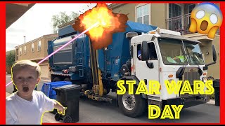 Star Wars Day With Recycle Trucks
