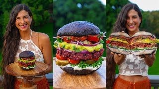 Best Raw Vegan Burger Recipe! 🍔 Homemade Veggie Patties with Ketchup & Mayo 🌱 Healthy and Delicious!