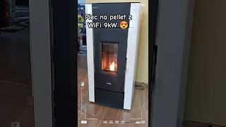 Piec kominek na pellet z WiFi 9kW #kominek #pellet #stove #piecyk #cadel #diyfireplace