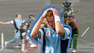 Brett Lee sends stumps flying but its a no ball! | From the Vault