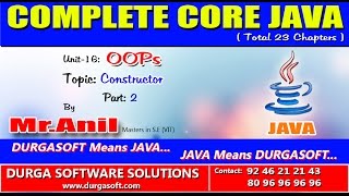 Core Java- OOPs constructor Part -2