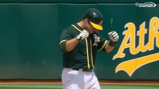 LAA@OAK: A's hit five doubles vs. the Angels