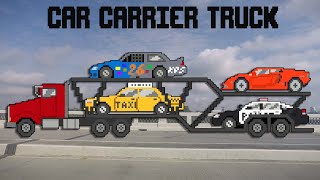 Car Carrier Truck transporting multiple cars!  [ Pixel Corner ]