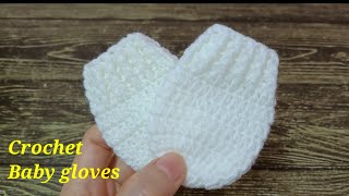 How to crochet baby gloves/crochet mittens.mengait sarung tangan baby