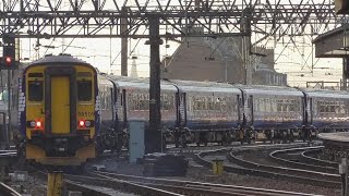 Refurbished Scotrail Class 156s 478/502/509 depart for Corkerhill | Glasgow Central (11/11/16)