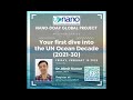 NANO Webinar Series (19) - Dr. Nimit Kumar: Your first dive into the UN OceanDecade (2021-30)