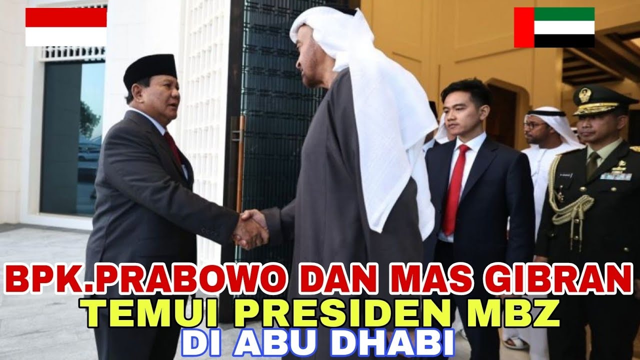 BERTEMU DI ABU DHABI,PRABOWO DAN GIBRAN SAMPAIKAN SALAM DARI JOKOWI ...