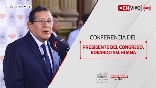 EN VIVO: El presidente del Congreso, Eduardo Salhuana, declara ante la prensa | 15/01/2025