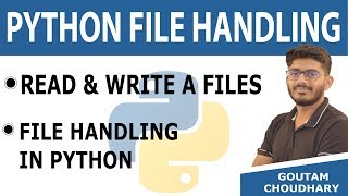 #38 Read & Write a Files in Python- Python Tutorial for Beginners