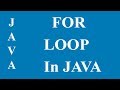 For Loop in Java Language