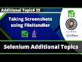 Taking Screenshots using FileHandler (Selenium Automation)