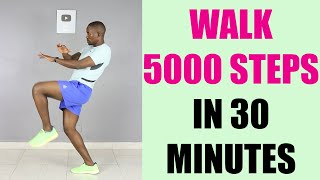 Walk 5000 Steps in 30 Minutes/ Walk at Home to Lose Belly Fat 🔥 300+ Calories 🔥