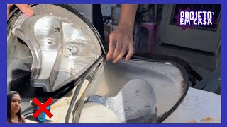 Como remover lente do farol fácil | sem soprador