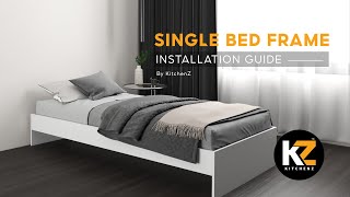 KitchenZ | Installation Guide | KitchenZ Wooden Single Bed Frame | 8002-WT