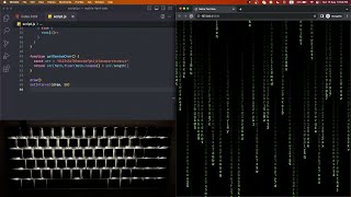 Coding MATRIX Text Rainfall under 10 mins // ASMR Programming