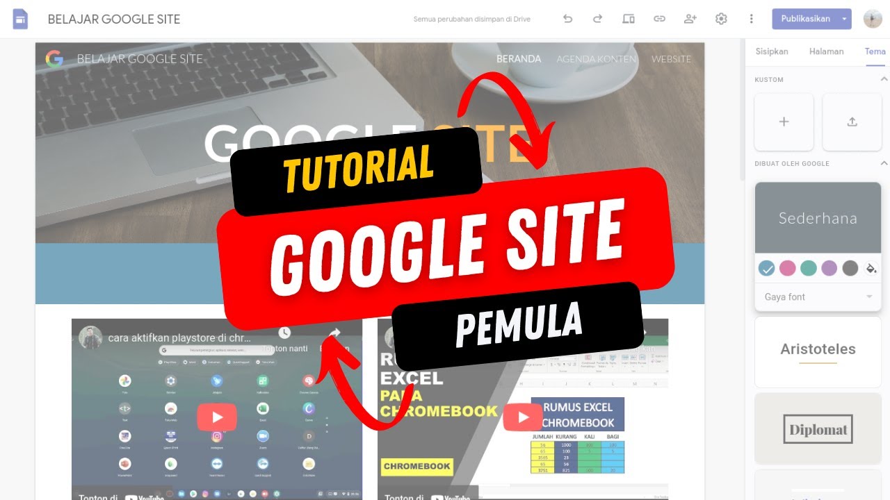 Tutorial Google Site Untuk Pemula - YouTube