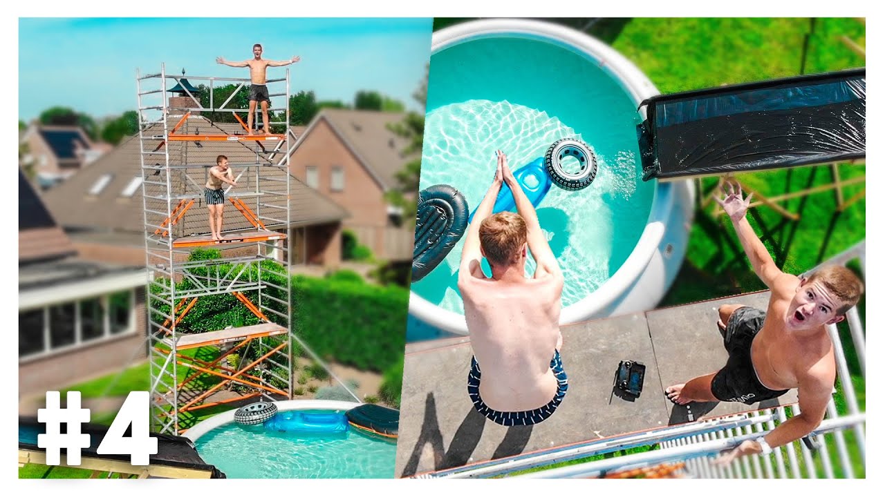 10 METER HOGE DUIKPLANK IN ACHTERTUIN *HOOGSTE VAN NEDERLAND* 🇳🇱 L HET ...