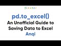 pd.to_excel() – An Unofficial Guide to Saving Data to Excel