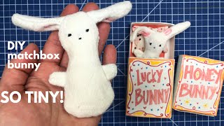 How to sew a cute matchbox bunny - beginner friendly!