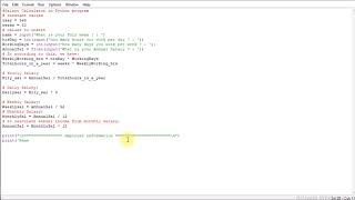 Salary Calculator in Python program