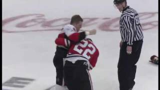 Chris Neil vs Troy Brouwer Dec 10, 2008