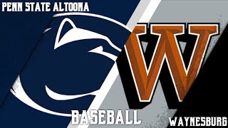 Penn State Altoona Baseball vs. Waynesburg, 3-26-24