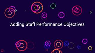 Adding Staff Performance Objectives